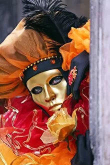 Images Dated 9th February 2013: Woman wearing Venice Carnival Costume