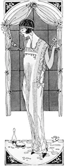 Images Dated 26th July 2016: Woman wears a nightdress from Robinson & Cleaver