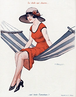 Images Dated 14th March 2017: Woman in a wide-brimmed hat