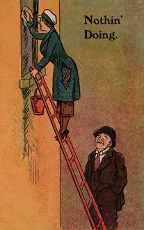 Woman Window Cleaner WW1