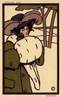Woman in winter