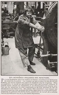 Pulls Prints: Woman working in a Munitions Factory - WWII