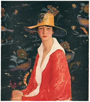 Elegantly Prints: Woman In A Yellow Hat