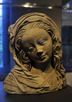 Catharijneconvent Collection: Womans head. Stone. Master of Utrecht Womans Stone Head. 1
