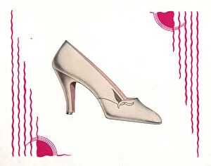 Andre Gallery: Womans high-heel shoe design in beige leather