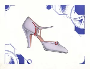 Andre Gallery: Womans high-heel strap shoe design in purple