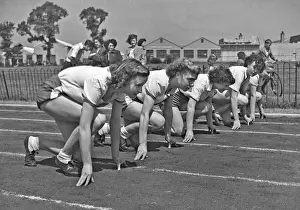 Sprint Prints: Women athletes on the starting line