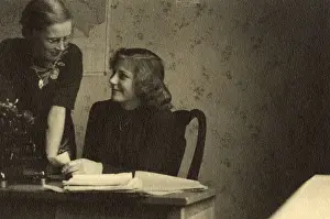 Baor Prints: Two women in BAOR office, Braunschweig, Germany