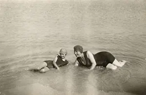Shallow Prints: Two women bathing in the sea, Normandy, France