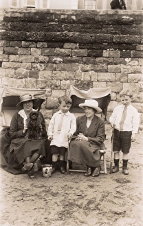 Woman and child at the seaside