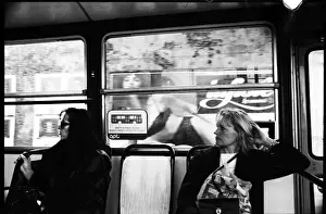 Pisa Prints: Two women on a bus, Pisa, Italy