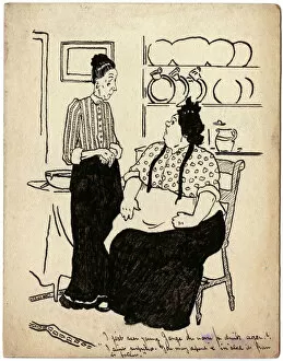 Two women chatting in a kitchen