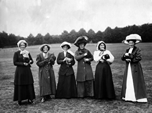 Images Dated 6th February 2012: Six women in Chicken Stealing Competition