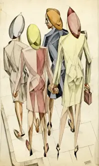 Four women - Cubist Style
