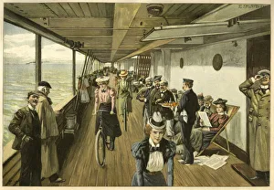 Sleeve Gallery: Women cycling on board a ship