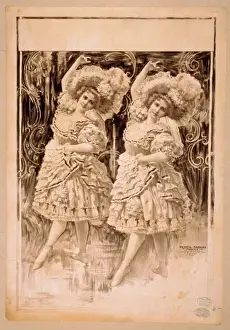 Ruffled Prints: Two women dancing in ruffled costumes and hats