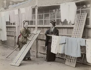 Women doing laundry in Japan