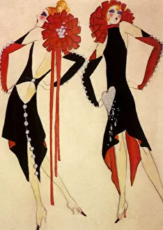 Apparel Gallery: Two Women in Fancy Dress Date: 1925