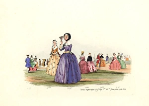 Women fashions from 1719-1755, reigns of George Women fashions from 1719-1755, reigns of George