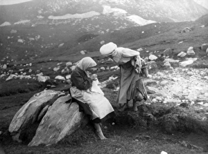 Women in Glen Columbkille, County Donegal, Ireland Women in Glen Columbkille, County Donegal, Ireland