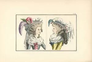 Curls Collection: Women in hairstyles and hats of 1788