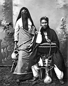 Two women with hookah, Egypt