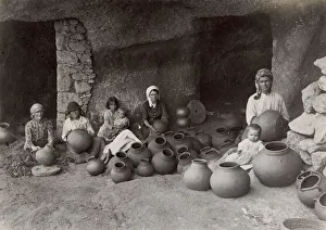 Women making pottery, potters, likley Madeira, Portugal