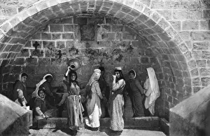 Jars Prints: Women at Marys Well, Nazareth, Northern Israel