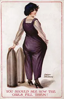 Dungarees Prints: Women Munitions Work WW1