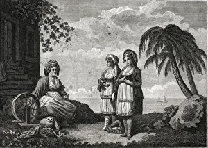 Aegean Prints: Women of Nio (Ios) island, Greek Archipelago