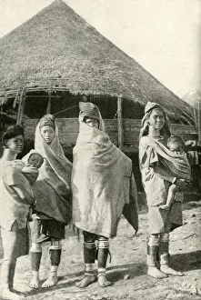 Myanmar Prints: Women of the Padaung tribe, Burma, South East Asia
