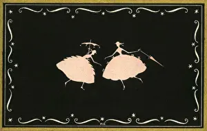 Two Women with parasols