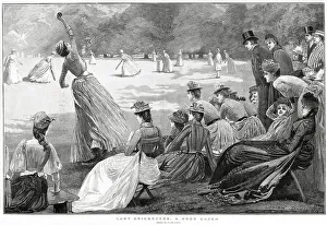 Fielder Prints: Women Playing Cricket 1889