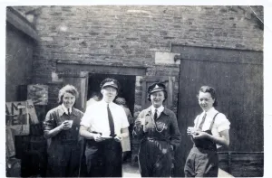 Constables Prints: Four women police officers having a tea break, WW2