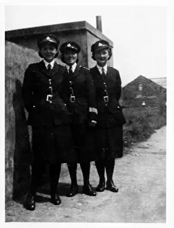 Armbands Gallery: Three women police officers, Isle of Man, WW2