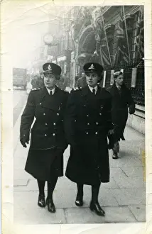Two women police officers in a London street