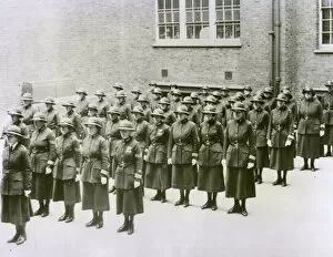 Armbands Gallery: Women police officers on parade at Peel House, London