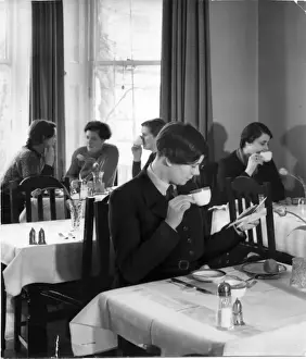 Roll Prints: Women police officers at Pembridge Hall Section House, WW2