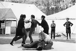 Women police officers in self-defence exercise
