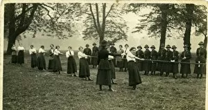 Women police officers in a tug-of-war contest, Hyde Park