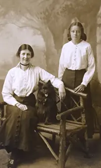 Women with Pomeranian