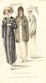 Cambric Prints: Women promenading in Kensington Gardens, London, 1810