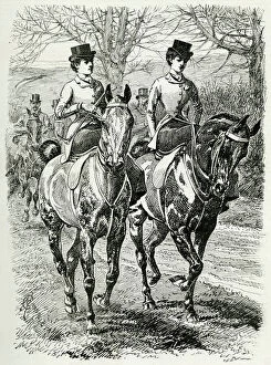 Habit Gallery: Women riding side saddle 1895