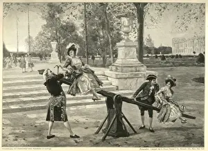 Two women on a See-Saw