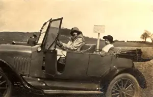 Women in a sports car