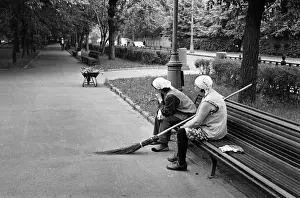 Broom Prints: Women street sweepers, Moscow