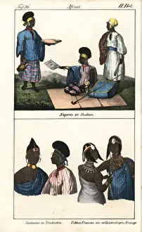 Sahara Prints: Women of Sudan in striped robes, Timbuktu, and Tibbo people