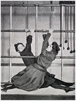 Exercises Prints: Women on the Swedish ladder. Date: 1901