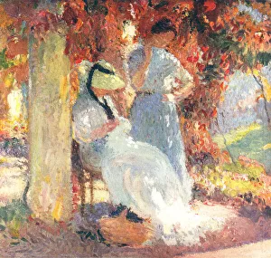 Autumnal Prints: Women Under a Tree