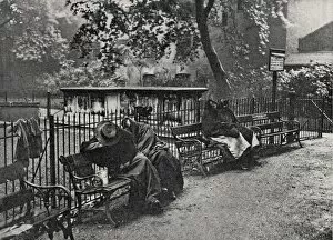 Tramps Gallery: Women vagrants sleeping, Spitalfields, East End of London